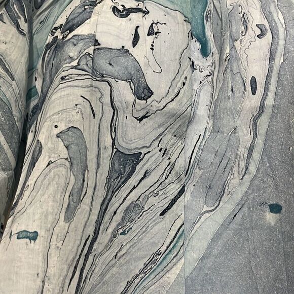 St Roche Honeycomb Top Blue Watercolor Smocked Keyhole Cotton Size Small NWT - Picture 7 of 15